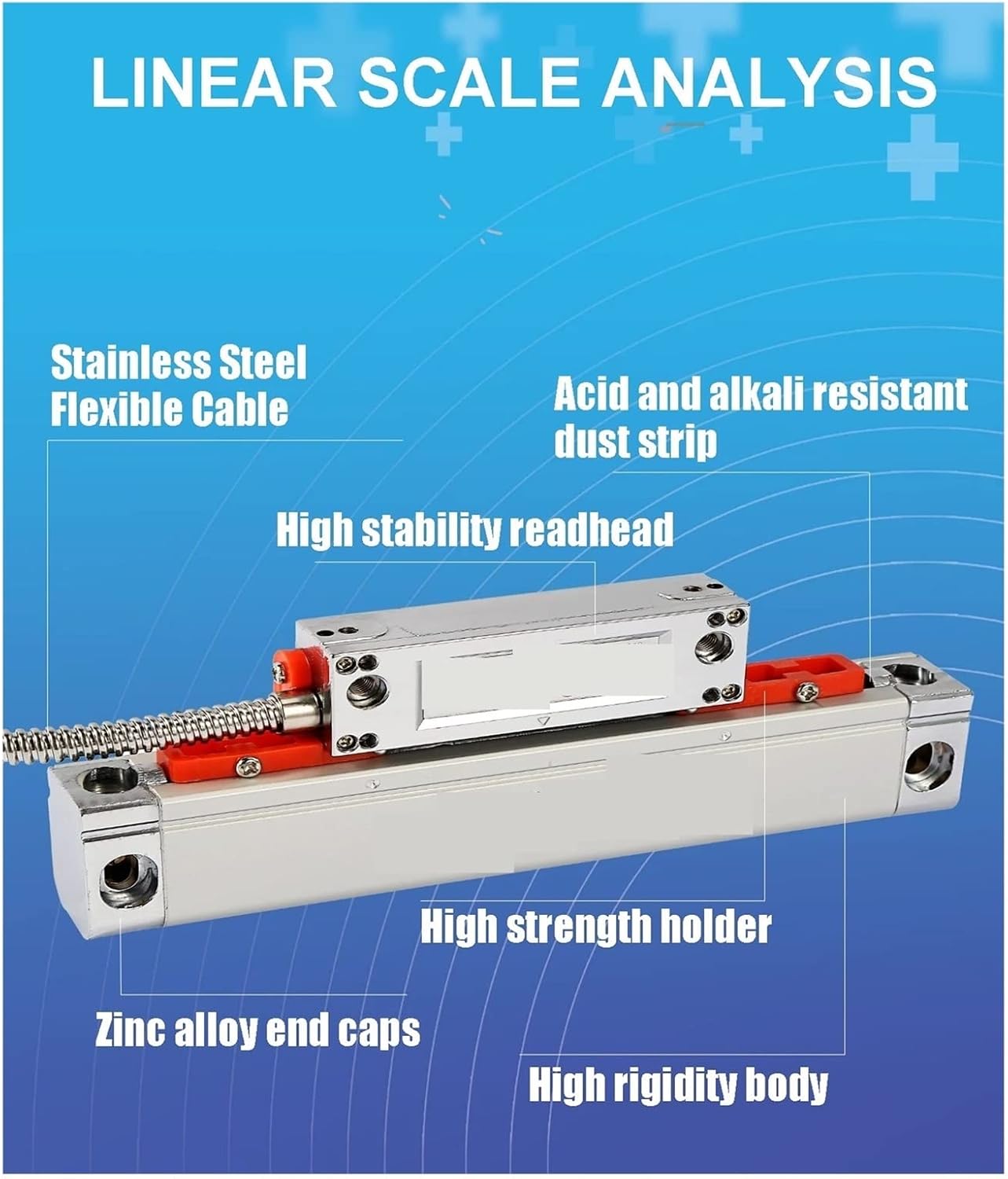 Linear Scale, KA 300 0.001mm Linear Scale KA300 570mm TTL 1um Optical Encoder Sensor Ruler
