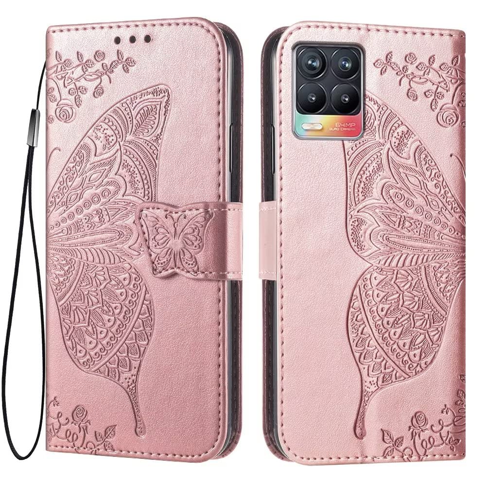 DENDICO Cover per Oppo Realme 8 4G / Oppo Realme 8 PRO, Portafoglio Custodia in PU Pelle per Oppo Realme 8 4G / Oppo Realme 8 PRO, Antiurto Cover a Libro con