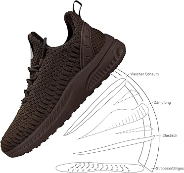 Zapatillas de Running para Hombre Transpirables Running Zapatos para Correr Gimnasio Deportives Transpirables Seguridad Atlético Trekking2