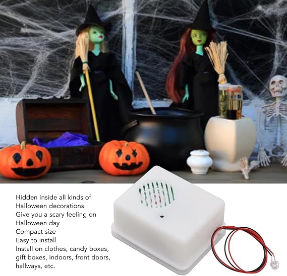 Pssopp Halloween Sound Sensor, Horror Tricky Scary Sound Speaker Machine Screaming Speaker for Haunted House Theme Party