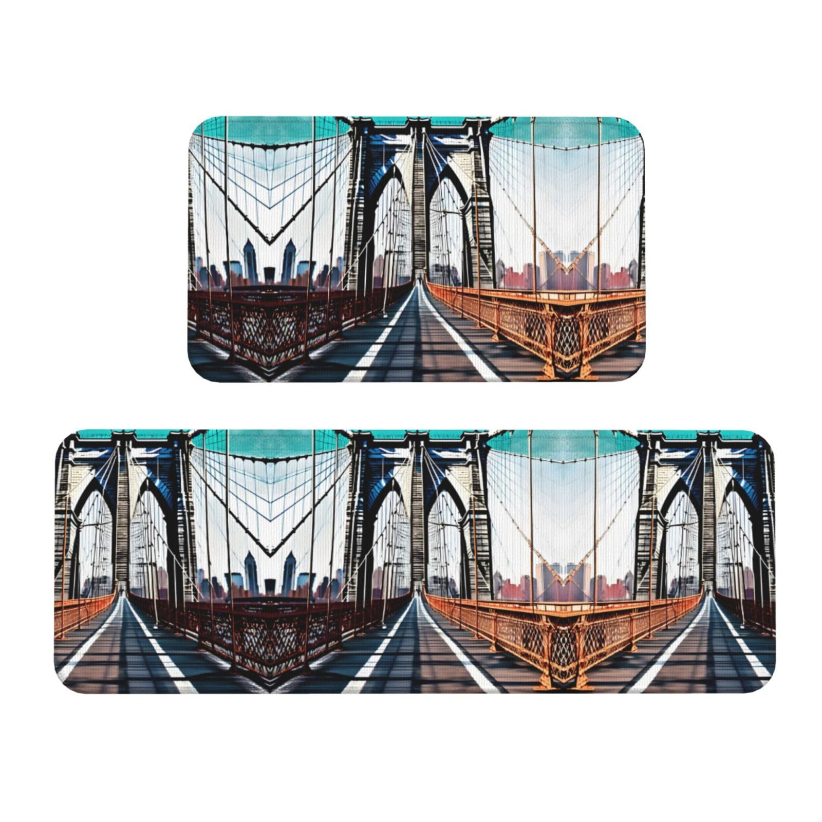 Tapis de cuisine antidérapants Brooklyn éviter les chutes lot de 2 tapis confort sol cuisine