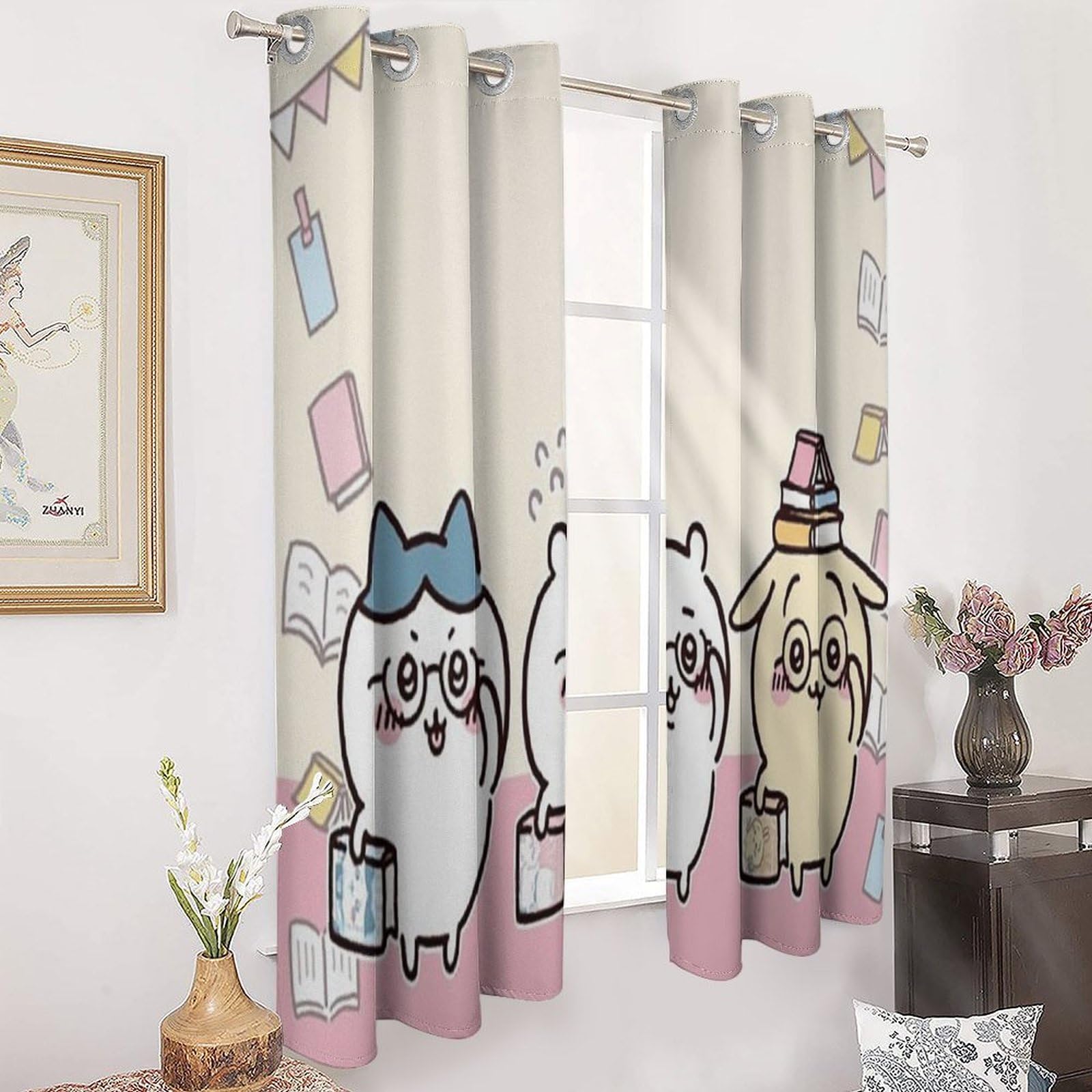 Amazon｜遮光99% ちいかわ カーテン 2枚セット 間仕切り シャワー