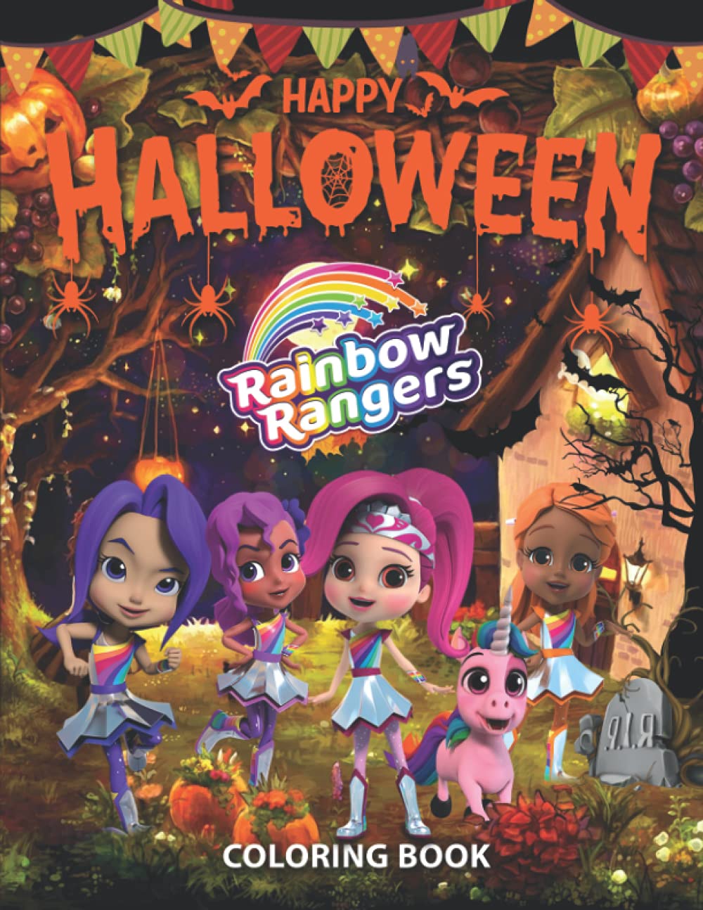 Ràinbow Ràngers halloween coloring book: for Stress Relieving And Relaxation With Ràinbow Ràngers funny and scary.