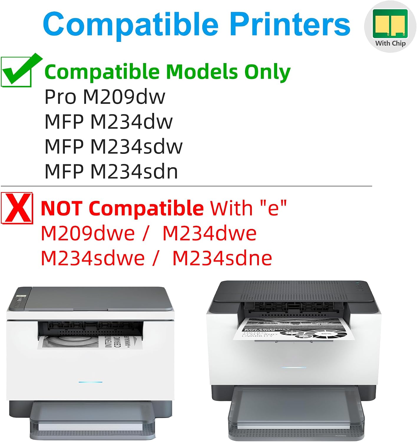 134X W1340X Black Toner Cartridge High Yield (2 Pack) Compatible for HP 134X W1340X 134A W1340A Black Toner Cartridge Works with Laser Pro M209dw MFP M234dw M234sdw M234sdn Printer