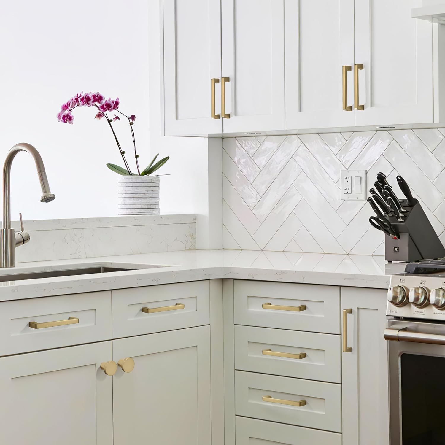 KHTUMEWARE-265 Champagne Bronze Appliance Pulls CTC 12 in (305 mm) in Champagne Bronze — KHTUMEWARE