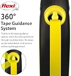 Flexi New Neon Tape Retractable Dog Leashes for Large Dogs Upto 110 lbs. – 16 ft., Neon Yellow/Black | Tangle Free Pet Walking Leash with One-Handed Brake, Pause, Lock|German Quality Product | German engineered, original flexi leash, durable quality