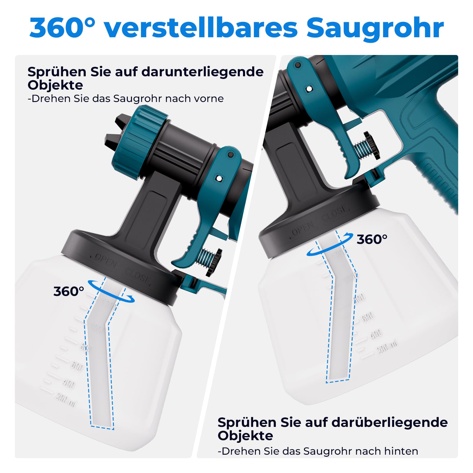 HANSILK Farbsprühsystem 800W Elektrische Spritzpistole