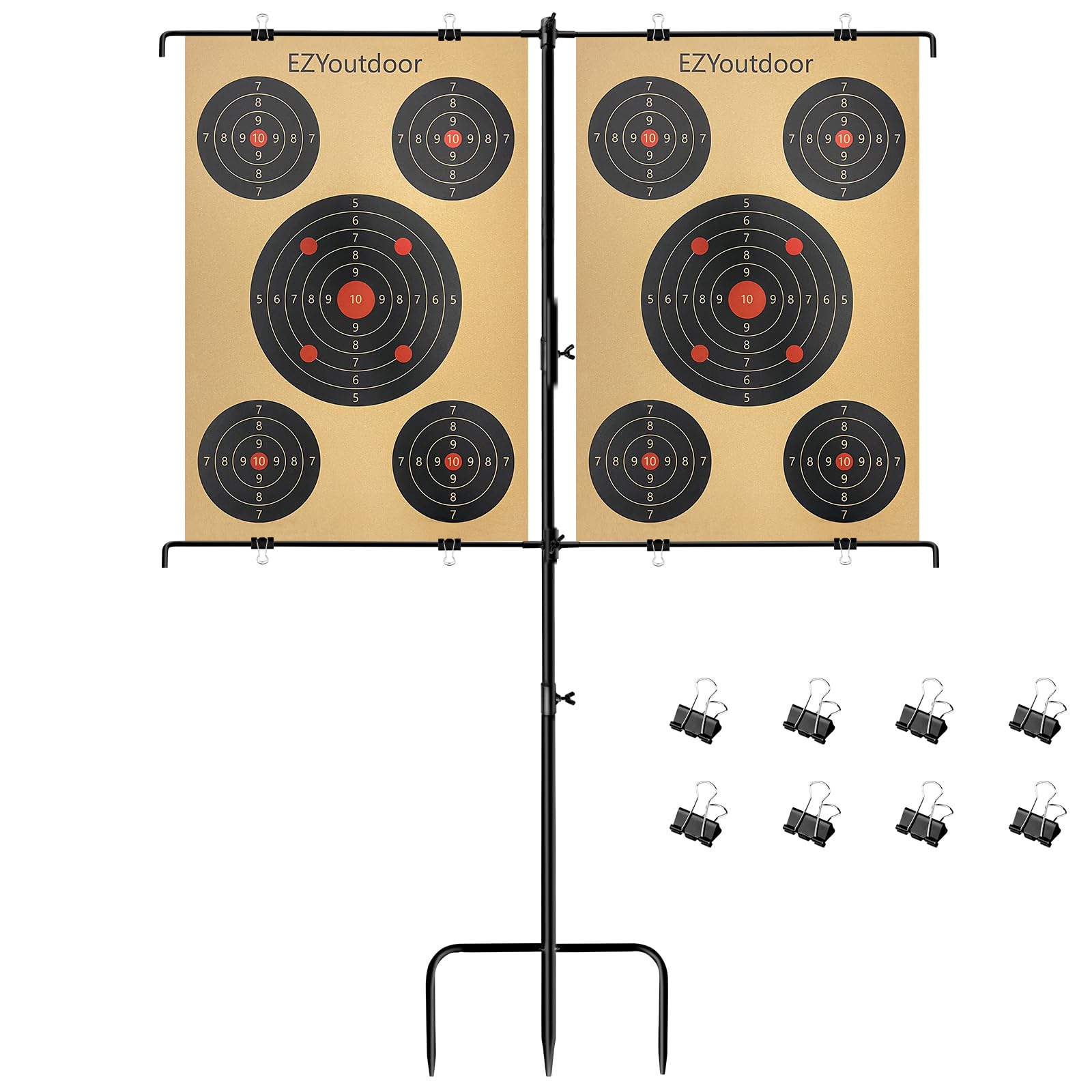 Adjustable Target Stand, Multi Sizes Paper Targets, Sturdy and Easy to Assemble, Portable Shooting Target Stand for Shooting Range
