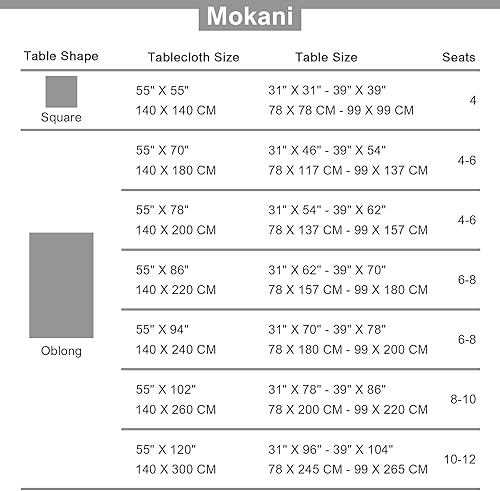 Miniatura 7 de Mokani - Mantel de lino de algodón lavable, diseño de cuadros, varios tamaños, 6-Gris