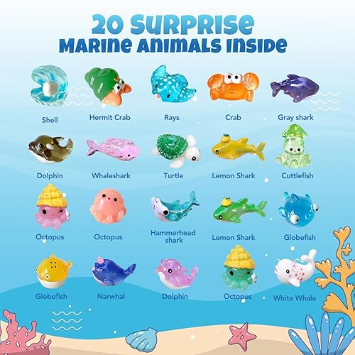 Miniatura 3 de Bath Bombs for Kids with Surprise Inside, 20 Pack Kids Bath Bombs with Bath Toys, Natural Bath Bombs with Sea Animals Inside, 2023 Christmas Advent