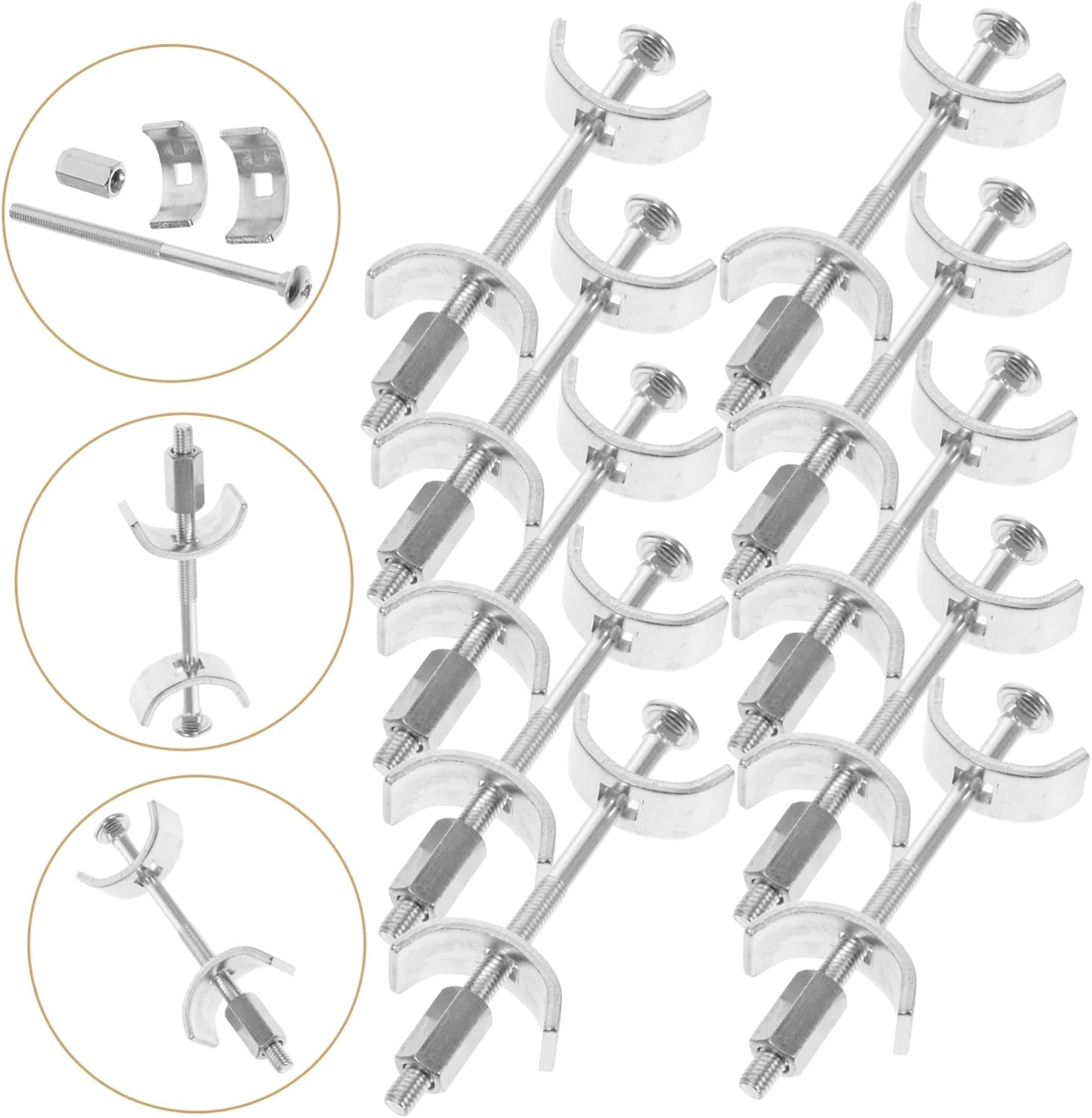 Mobestech 10pcs Countertop Joiner Benchtop Joint Connector for Butcher Blocks Versatile Furniture Accessory Strong Stability and Sleek Design