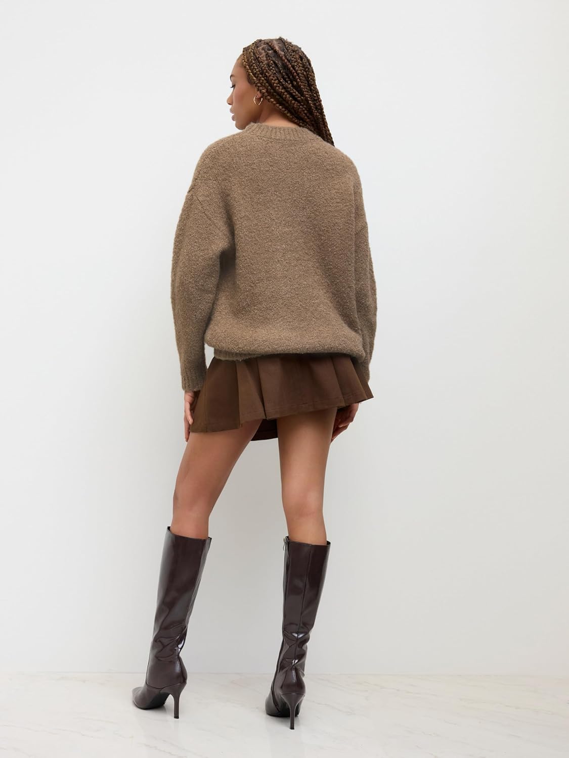 CIDER Women’s Cat Sweater Long Sleeve Crew Neck Fun Graphic Cute Patterned Chunky Pullover Sweater Tops - Image 5