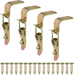 ITROLLE 4PCS Galvanized Cabinet Trunk Trailer Tool Box Door Hood Locks Latches Toggle Latch Clamp Closet Case Box Chest Barn Crate Hasps Latches and Catches