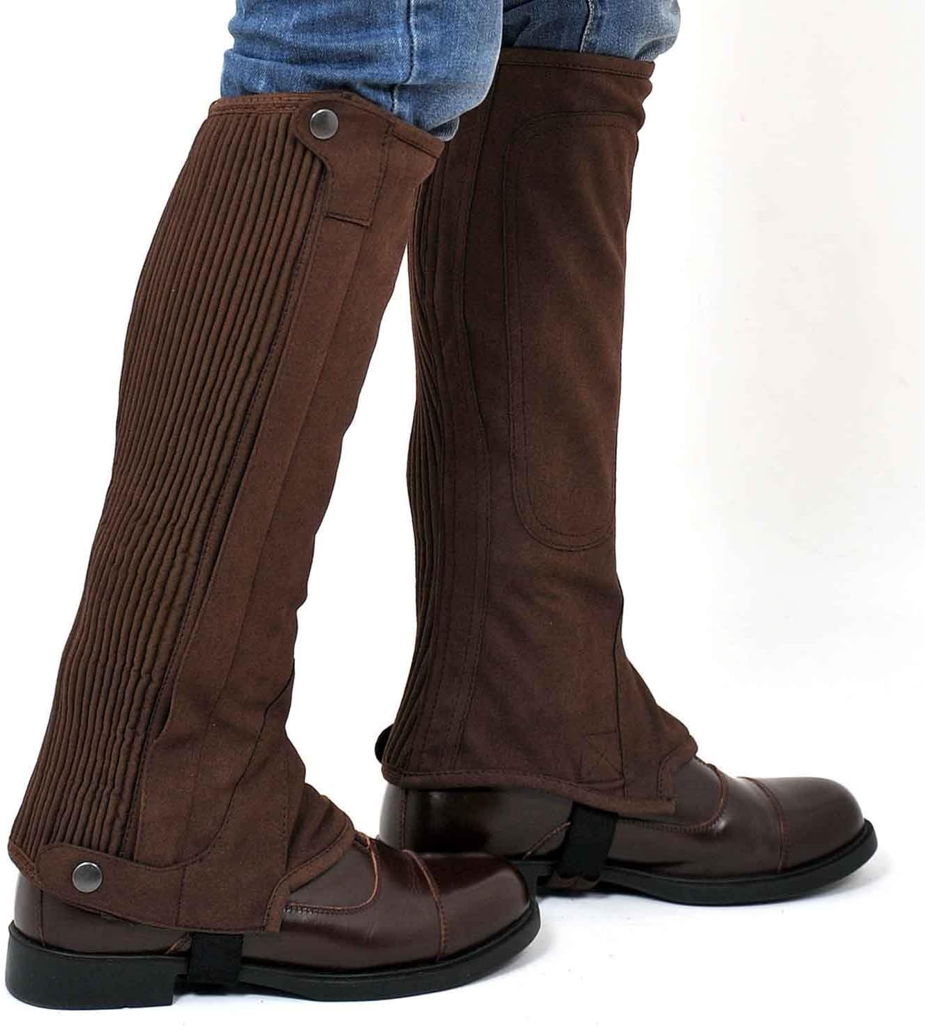 Riders Trend Washable Amara Plain Synthetic Suede Half Chaps
