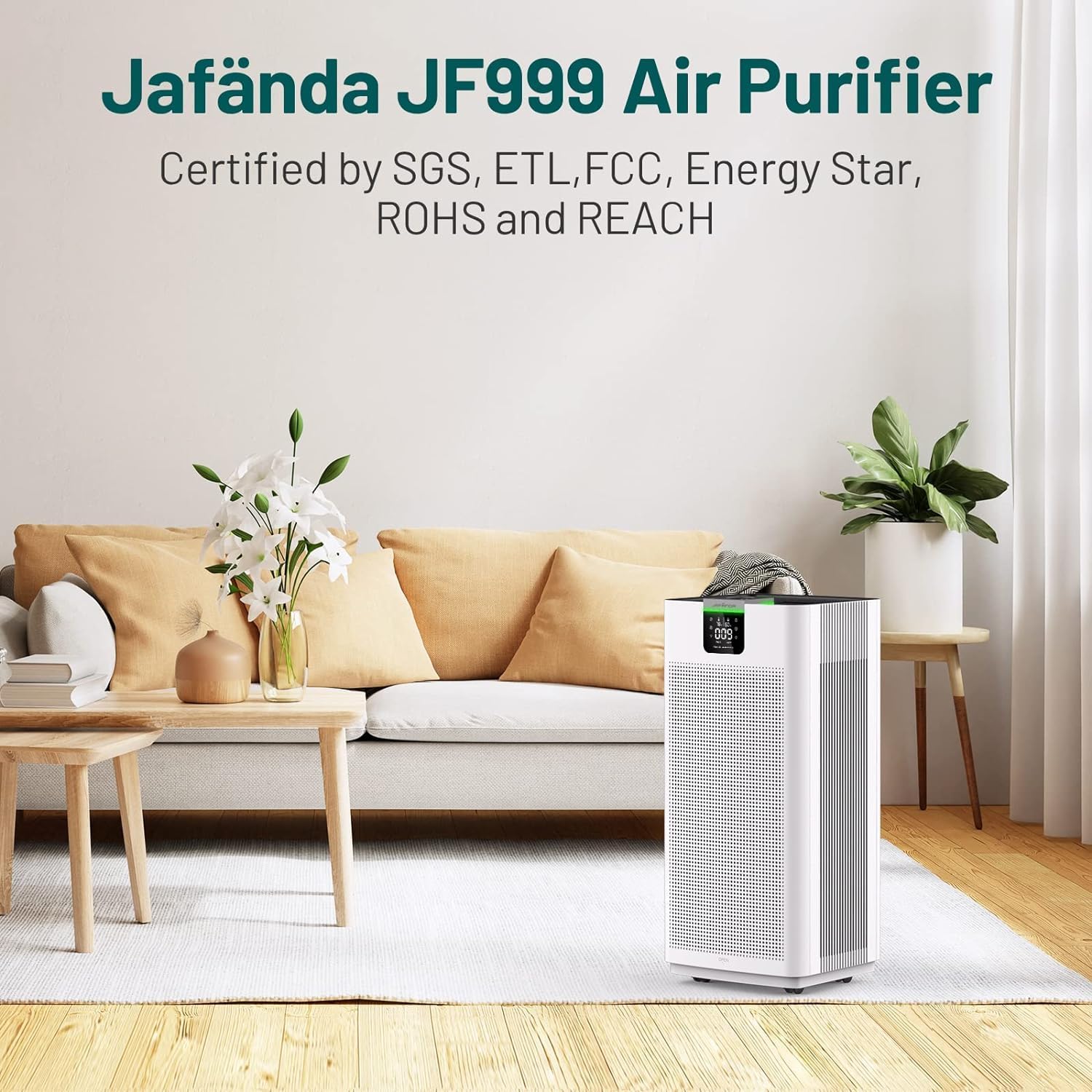 Jafända Replacement Filter for JF999 Air Purifier, 2-Pack VOC Filters, with 5.7 lb Activated Carbon & Granular SP-Permanganate, Remove Formaldehyde,VOCs,Smoke