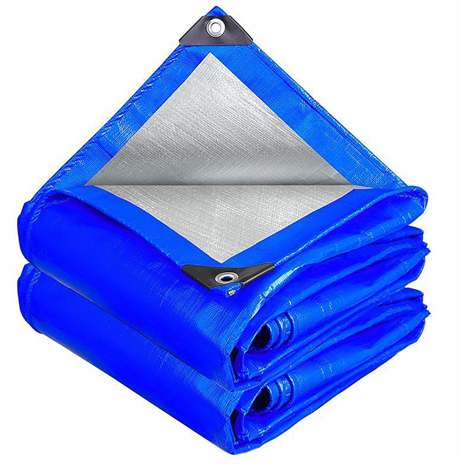 Tarpaulin 170 x 310 cm Heavy Duty, with Eyelets Multipurpose Tarp Easy to Wash for Camping, Garden, Greenhouse, Outdoor Furniture, Trailers & Sheds, Navy Blue