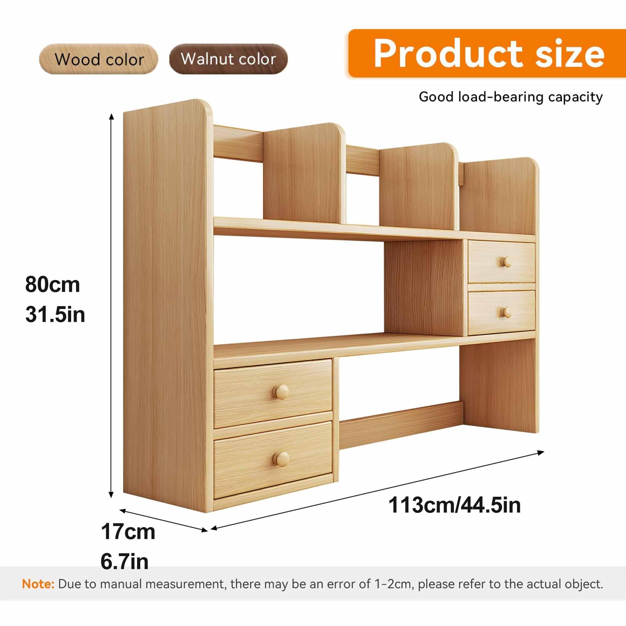 Gabbia da scrivania e libreria salvaspazio per dormitorio, casa, ufficio, università, studenti (113 x 17 x 80 cm) solo ripiano superiore