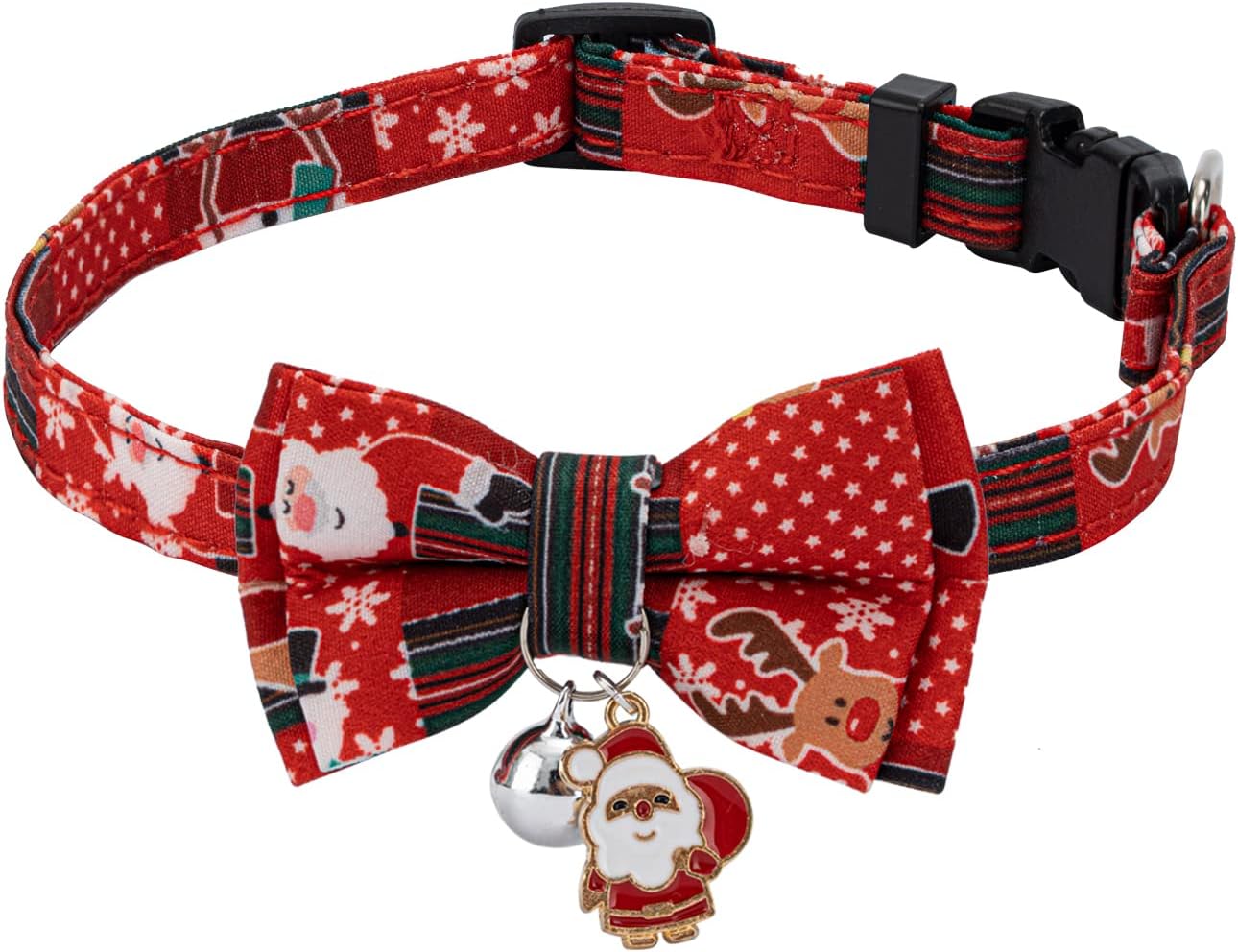 Pet Supplies DALUZ Christmas Cat Collar with Bow, Soft & Comfy