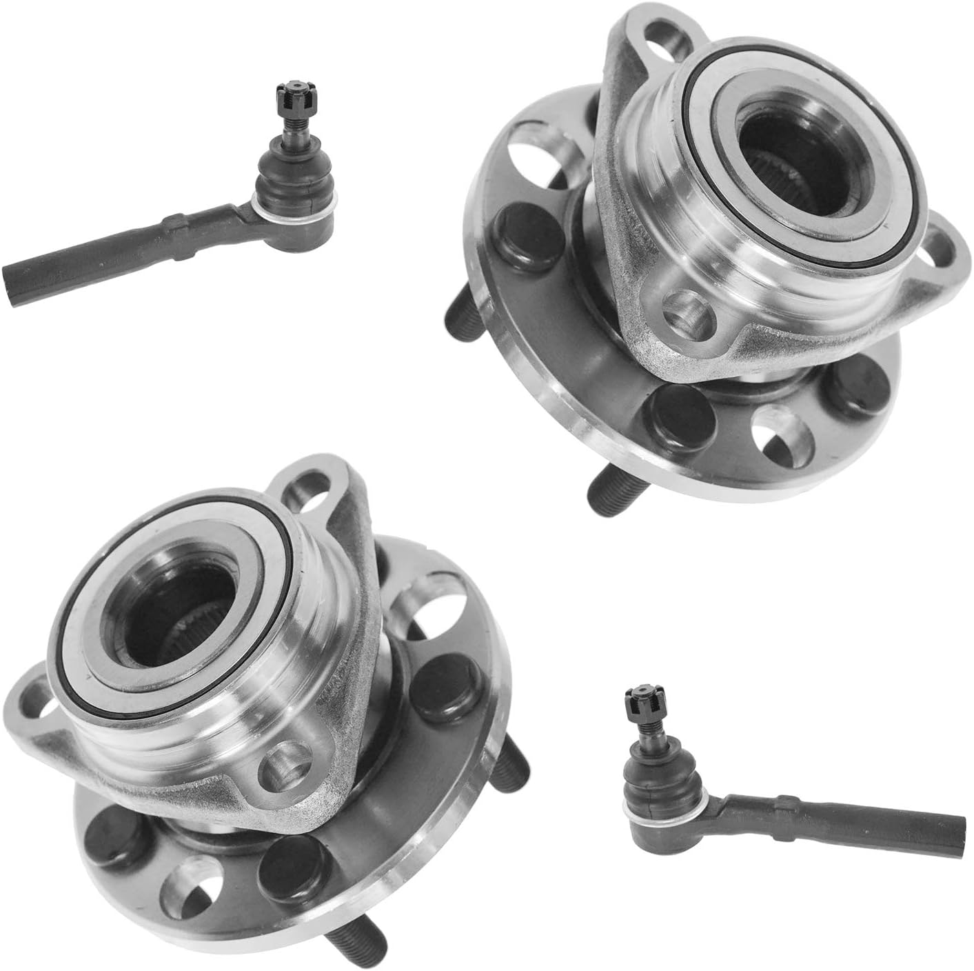 Wheel Hub Assembly and Tie Rod End Kit for 1995-2005 Chevrolet Cavalier - Front