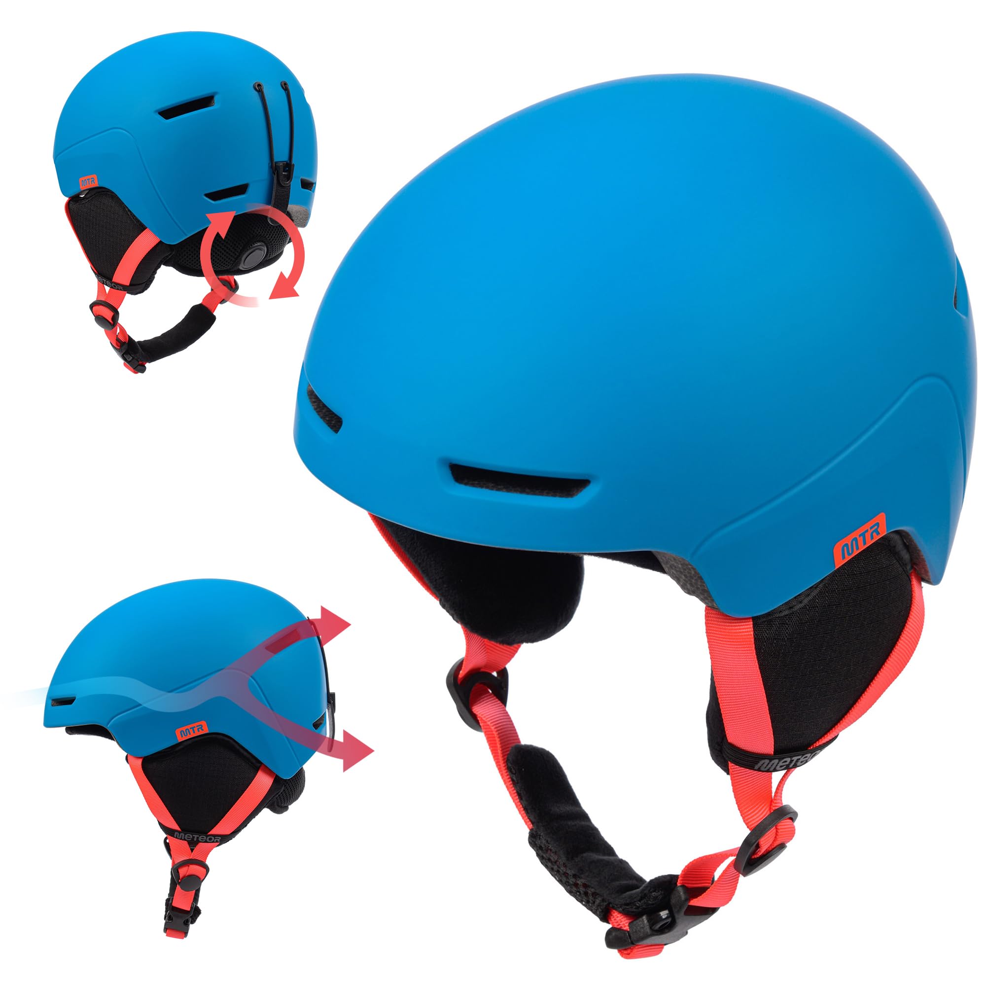 meteor Casco de Esquí y Snowboard para Niños Niñas - Helmet para Jóvenes y Adultos - Casco de Seguridad Deportes de Invierno