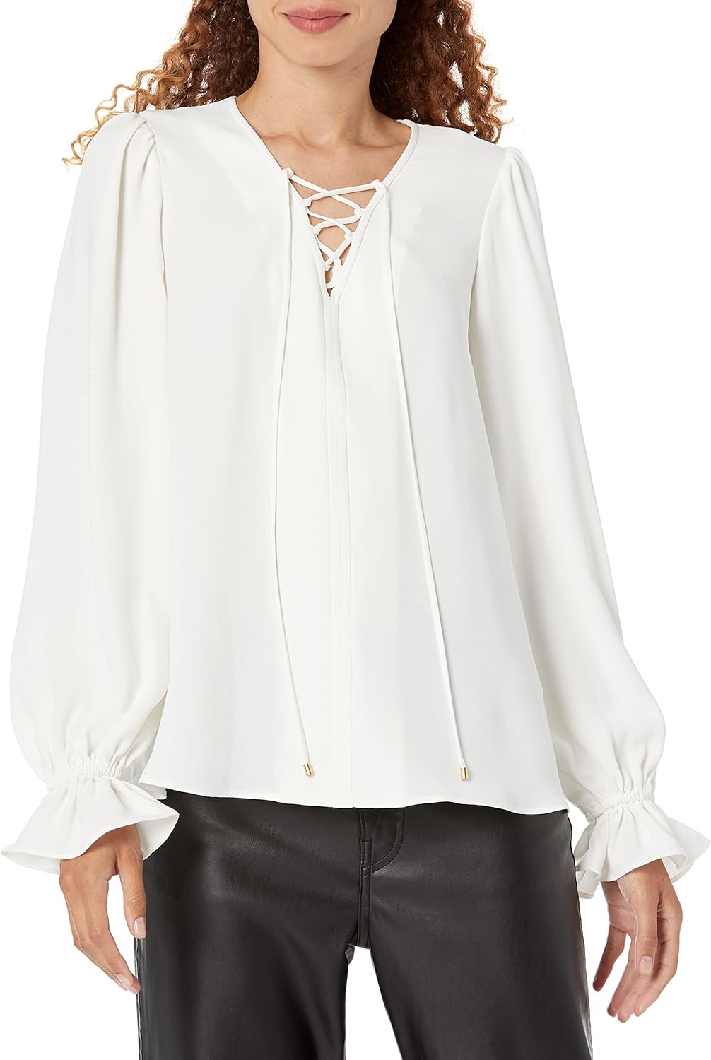 Trina Turk Women's Lace Up Blouse