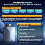 MUCAR AI-Assisted OBD2 Scanner Bluetooth Lifetime Update Sup ELM327, BT200 MAX OBD2 Diagnostic Tool All System Diagnostic Tool with 15 Resets for iOS & Android, CANFD Protocol, Autoauth for FCA SGW