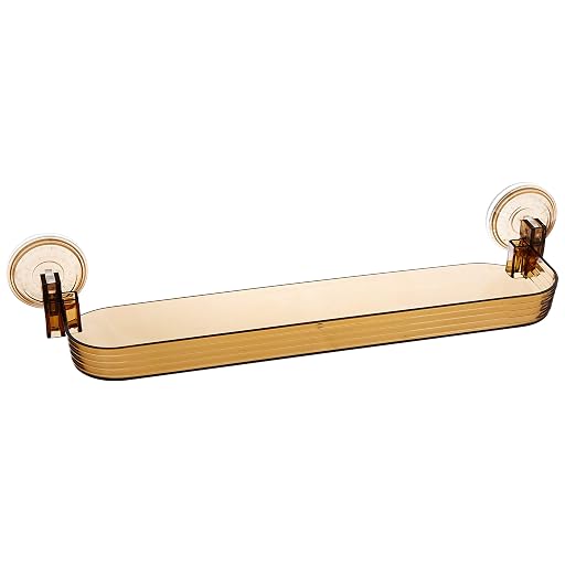Solimo Suction Bathroom Tray, Black
