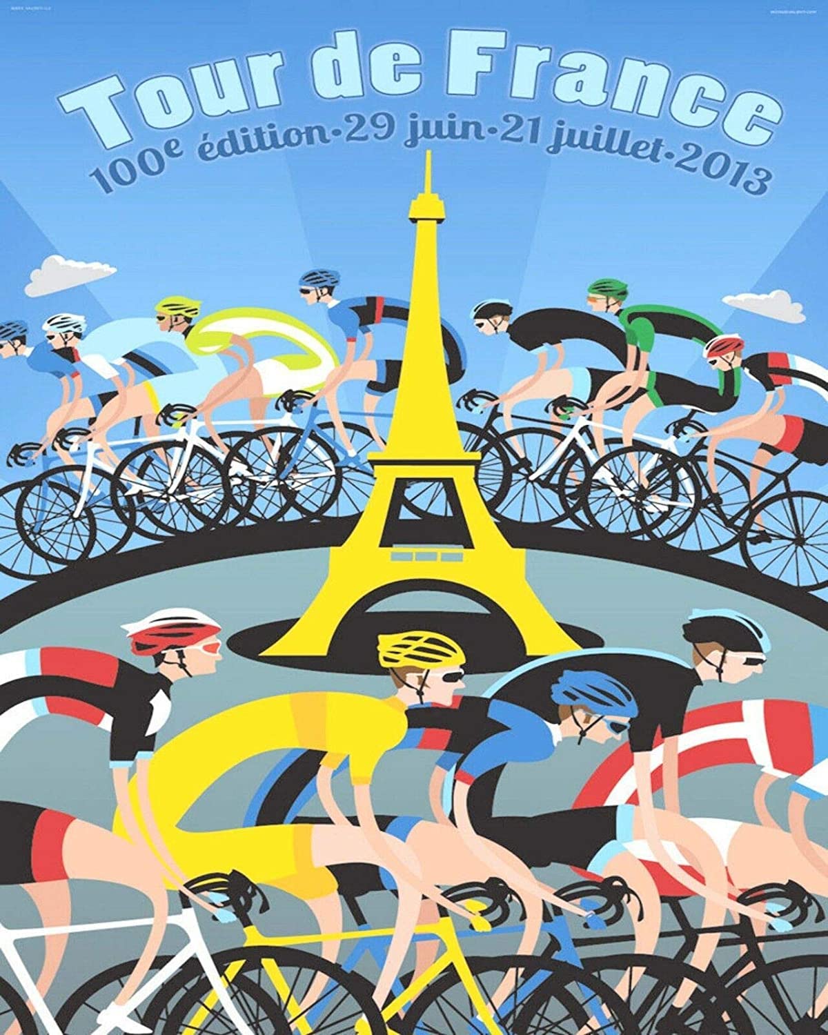 Rifosa A5 12"X8" Tour De France 2013 Cycle Race Bicycle Cycling Metal Sign