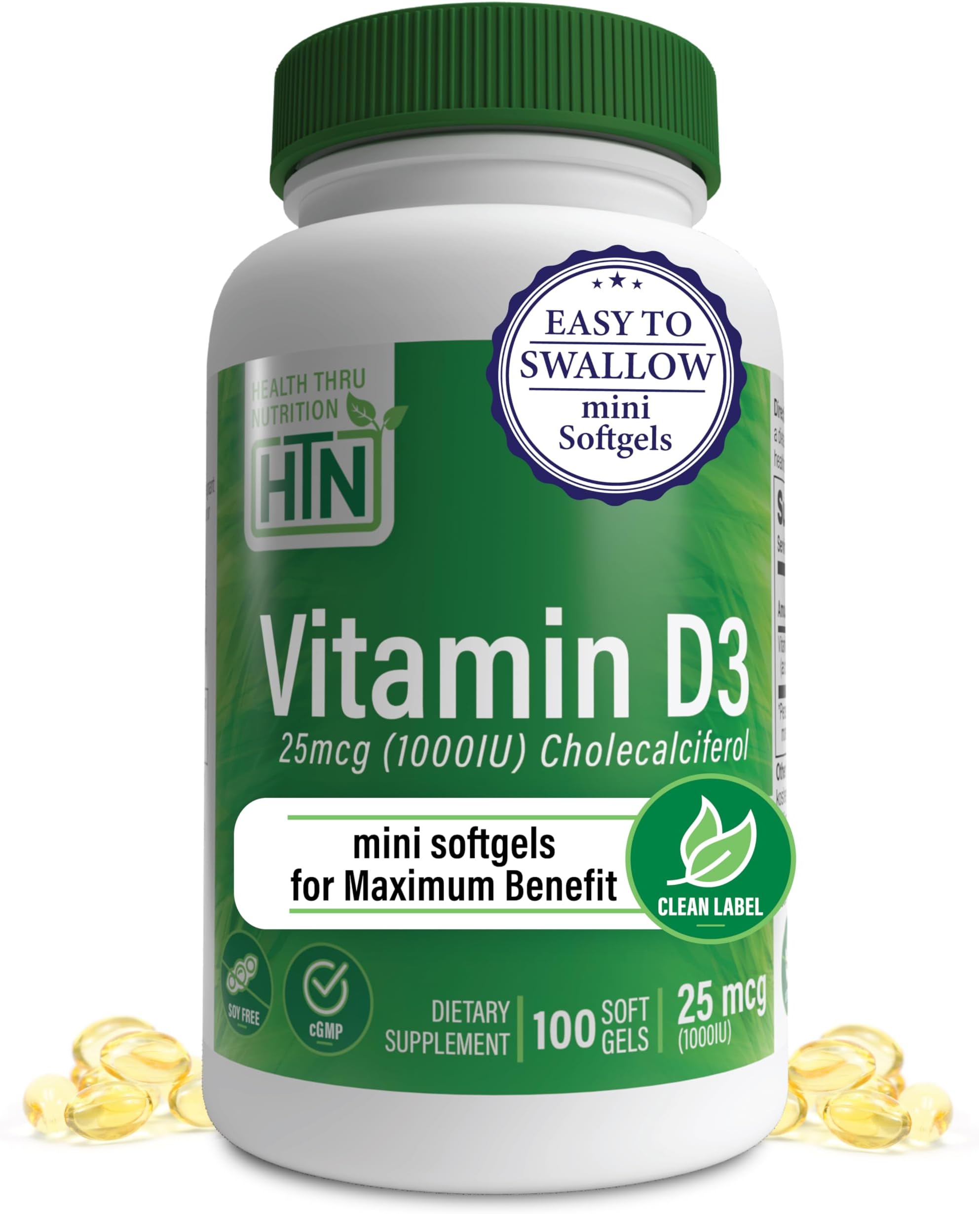 Vitamin D-3, 1000 IU - 180 softgels