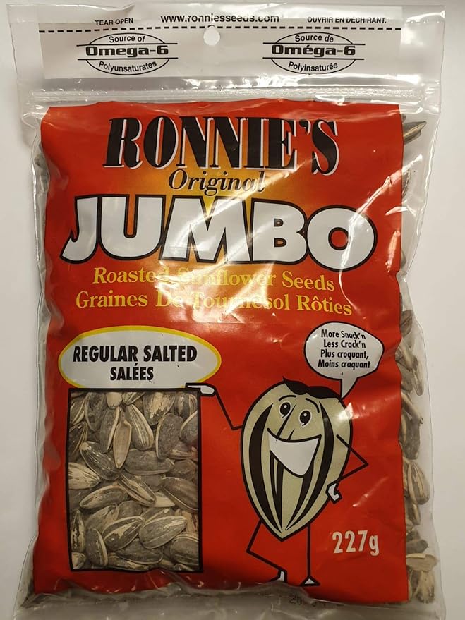 Ronnie's Original Jumbo Roasted Sunflower Seeds, 227g, Salted Amazon