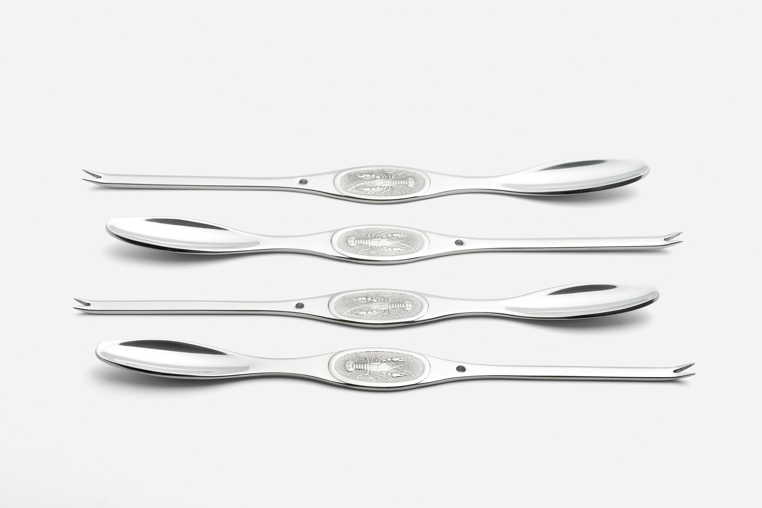 Weis 18104 Set 4 Fourchettes à Homard Acier Inoxydable Argent 20,5 x 5 x 5 cm