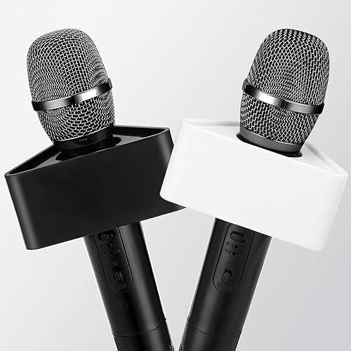 Miniatura 10 de Facmogu Nueva estación de bandera de micrófono, banderas de micrófono hexagonal portátil, estación de bandera de micrófono de espuma ABS, accesorios