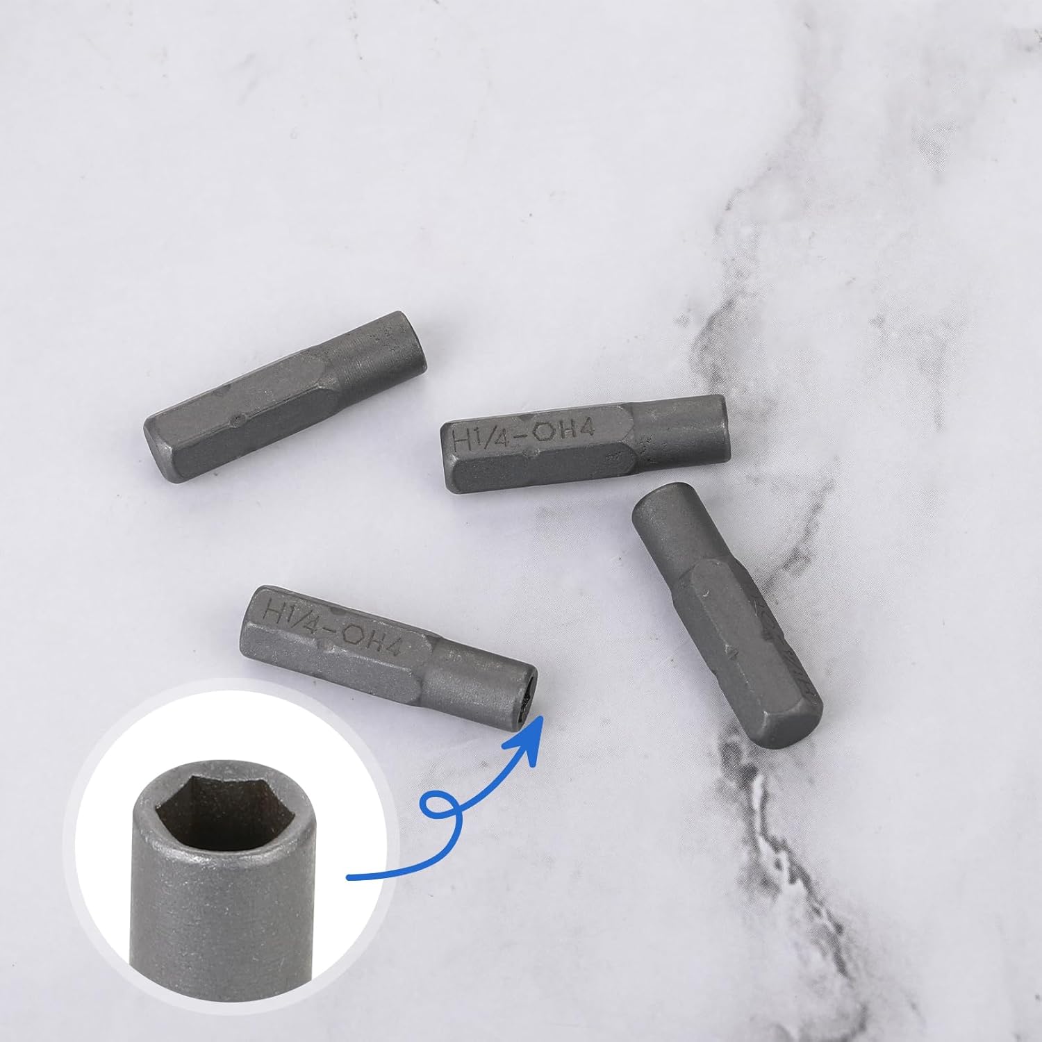 4 pack Screw Driver Bit Adapter, 6.35mm 1/4" Insert Bit adapter 4mm Screwdriver Micro Bit Holder Magnetic Hex Socket Shank Screwdriver Bit Adapter for Manual Electric Tool Adaptor Holder