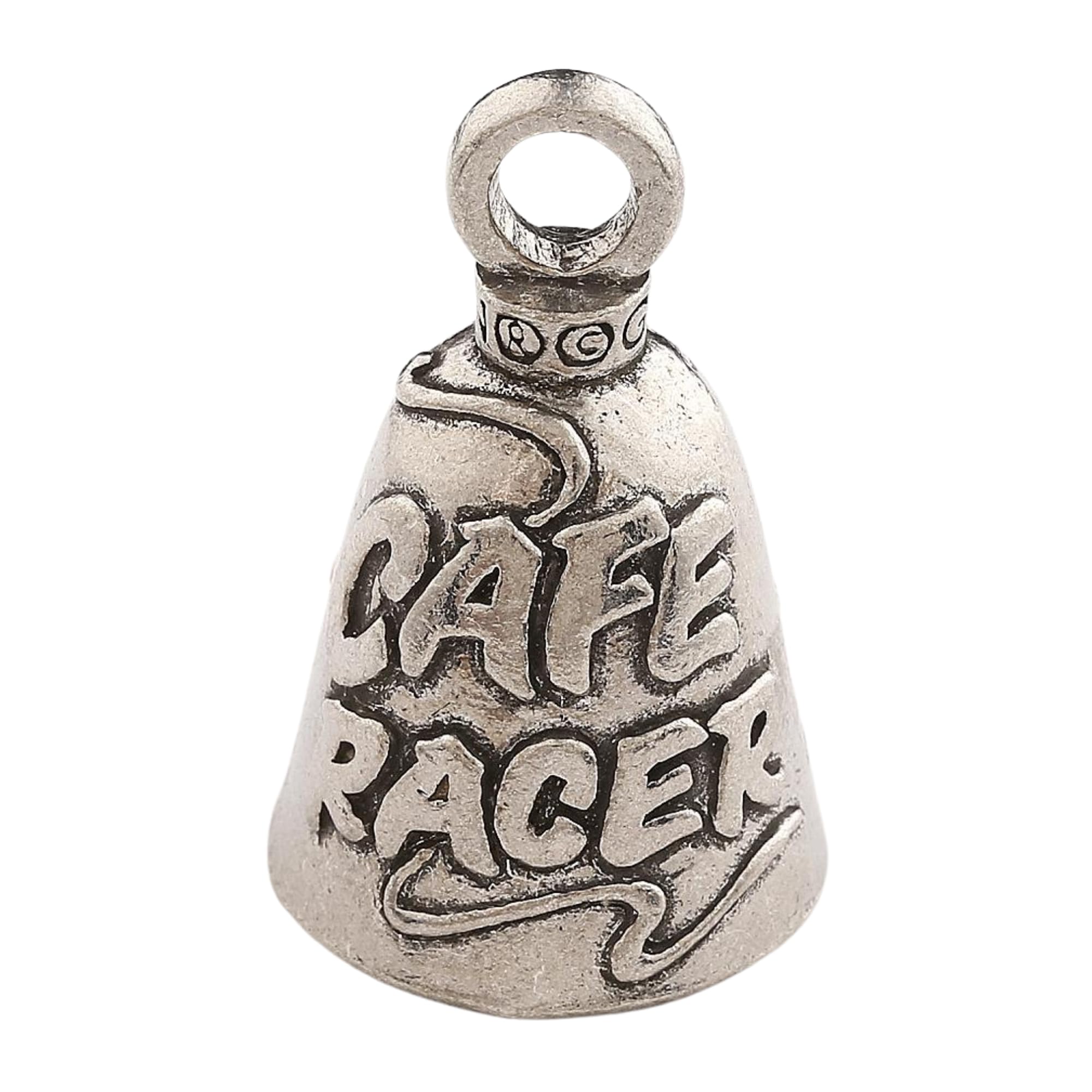Guardian Bell Café Racer Good Luck Bell w/Keyring & Black Velvet Gift Bag | Motorcycle Bell | Lead-Free Pewter | Good Luck Gift to Friends & Family | Bike Bell | Made in USA