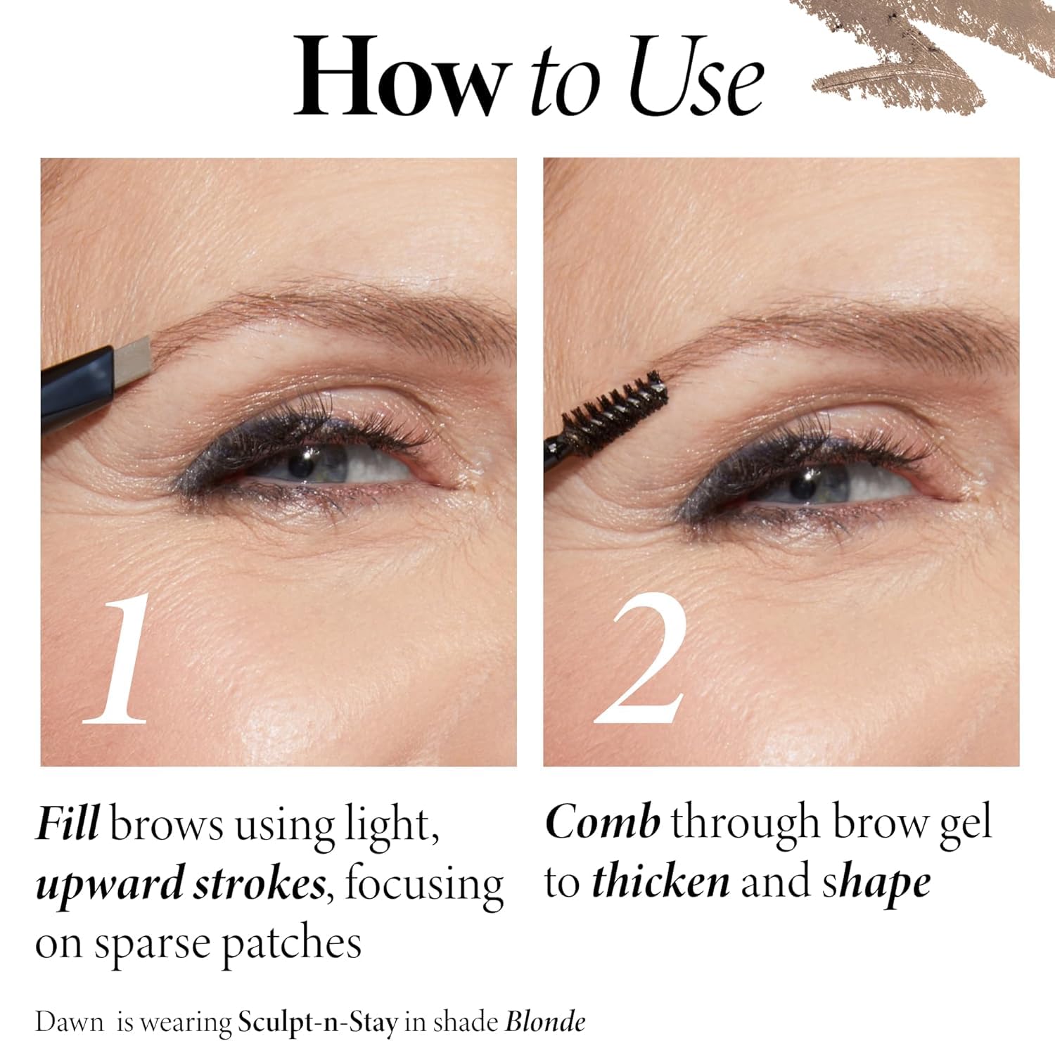 LAURA GELLER NEW YORK Sculpt-n-Stay Waterproof Brow Pencil & Gel- Dark Brown