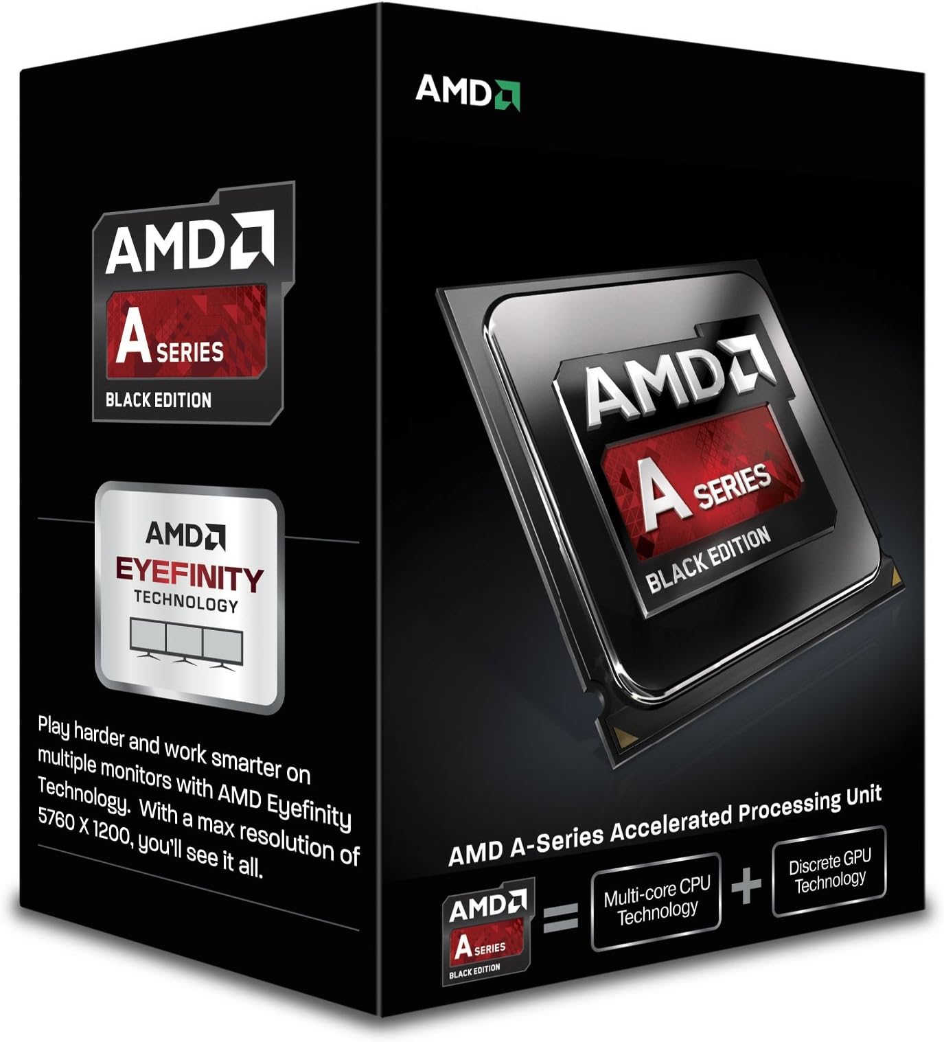 AMD APU A6-6400K Black Edition (3.90GHz Richland Dual Core Processor, Socket FM 2) (AD640KOKHLBOX)