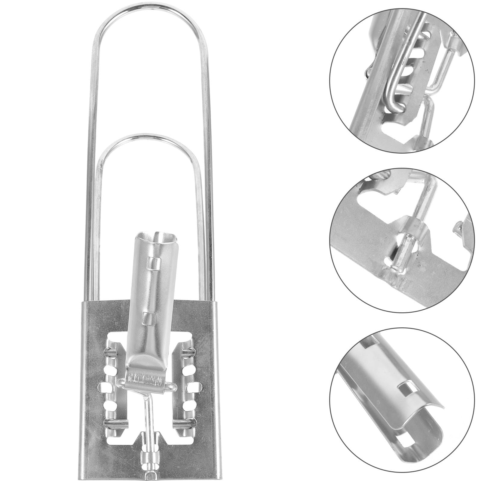 Hemobllo Marco de Fregona de Acero Inoxidable Soporte para Mopa de Limpieza Duradero Compatible Varios Trapeadores para Uso Doméstico E Industrial