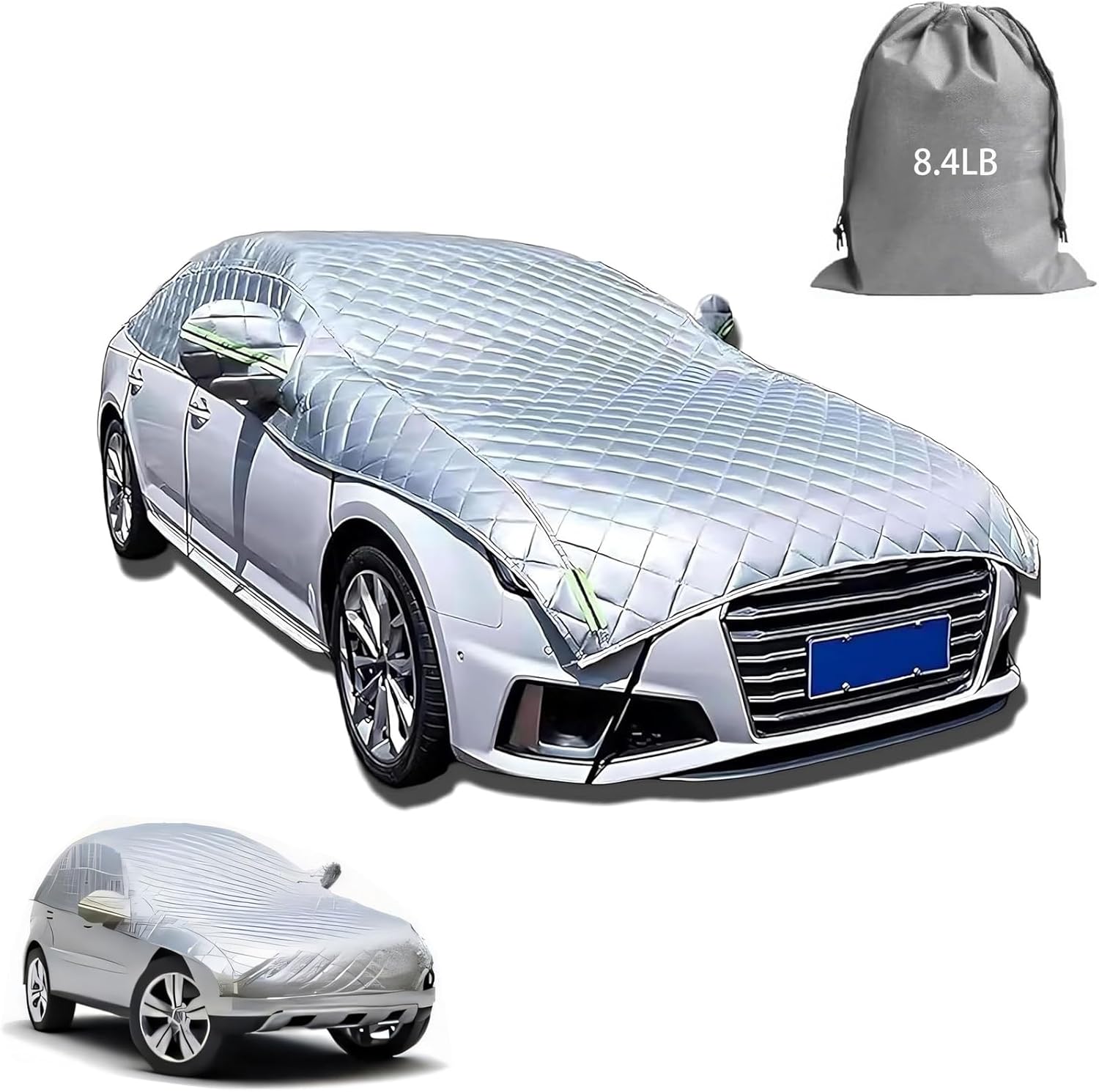 Padded Car Covers for Hail, Hail Protector Car Cover SUV, Car Cover Hail Protection Padded, Durable Half Hail Blanket for Sedan/SUV