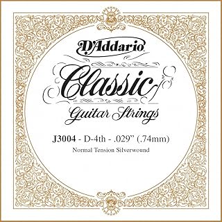 D'Addario Rectified Normal Tension Single Fourth String for Classical Guitar