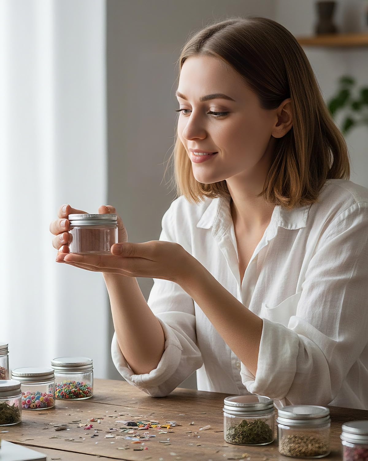 Glass Jar With Lid, 30 Pack 2 Oz Glass Jars With Airtight Lid Empty Cosmetic Containers Small Glass Jars With Lids For Cream, Lotions, Ointments, Herbs, Spices And Wedding Favor