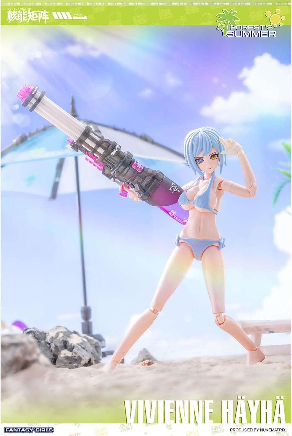 Nuke Matrix 1/12 Action Figures - Vivian's Summer Shine - 6'',Assembly Kit,Classic Character,Collectible,Age 15 and Above