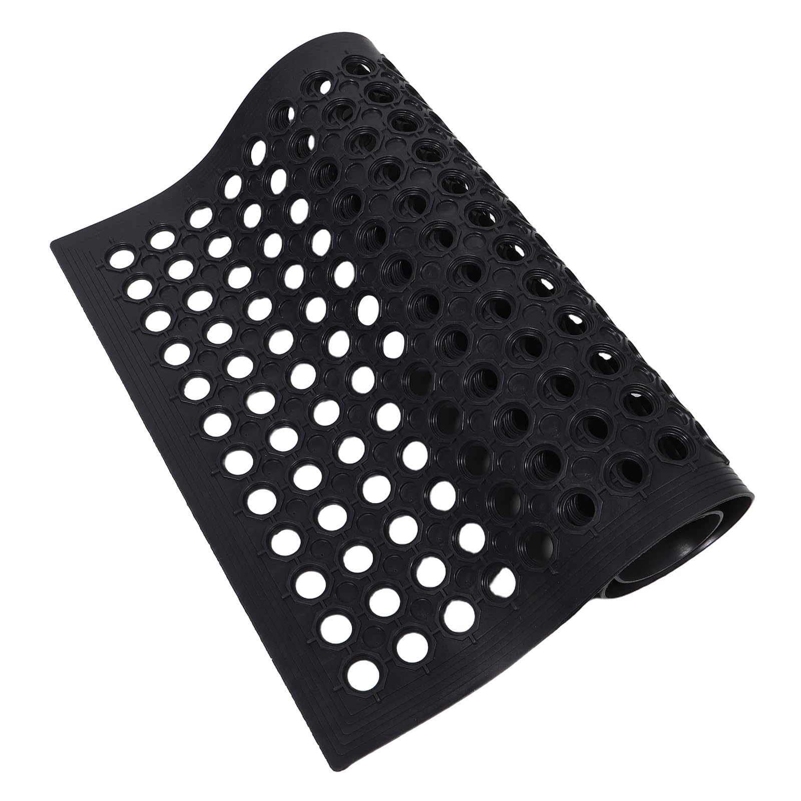 Ciieeo Tappeto Cucina Antiscivolo in Gomma Protezione Bordi Assorbente Resistente per Cucina e Ufficio Nero