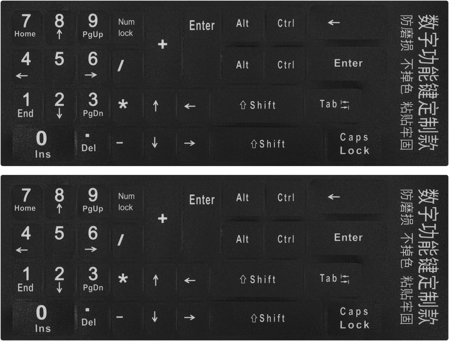 2PCS Keyboard Number Stickers, Keyboard Number Pad Replacement Stickers Universal
