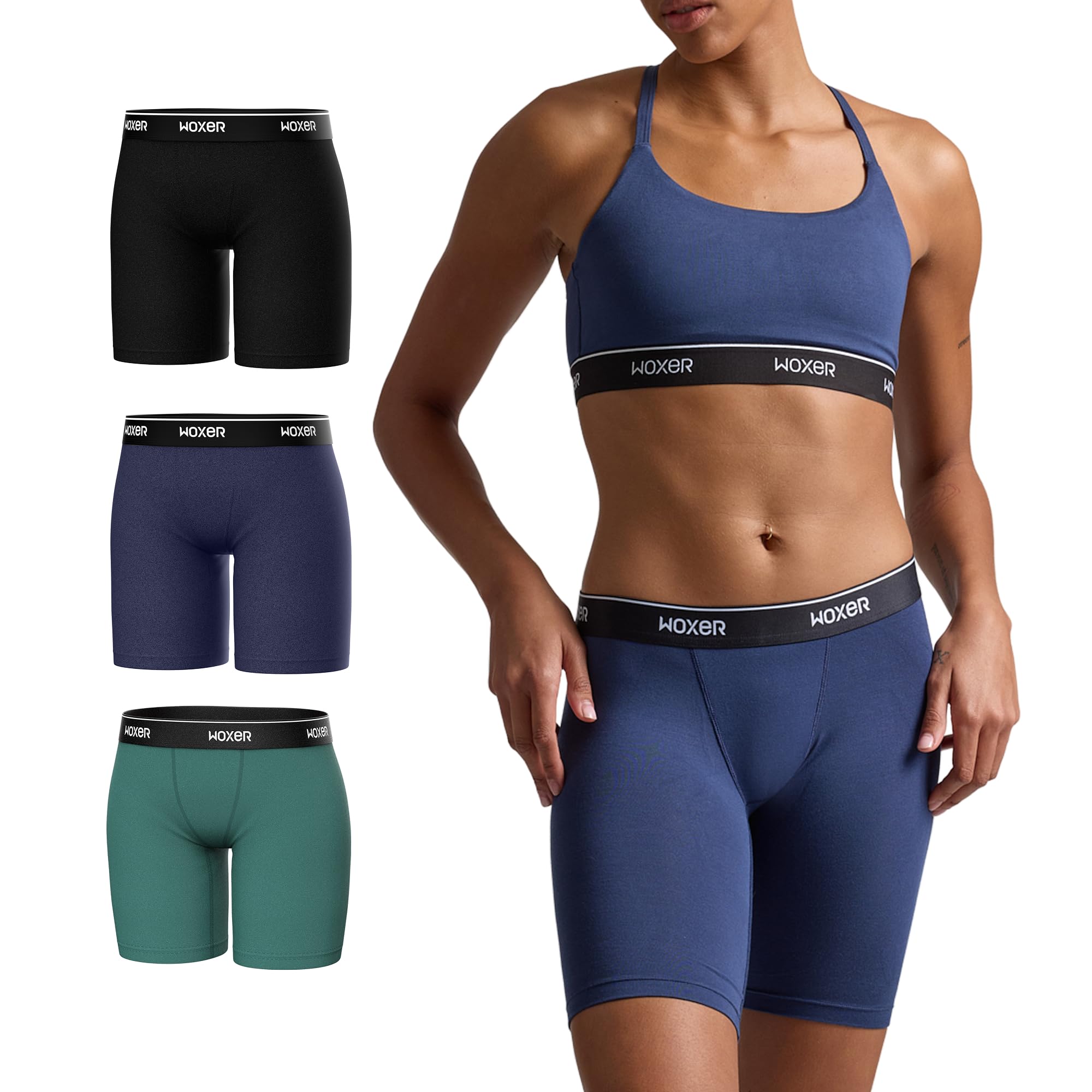 'Woxer Womens Boxers - Biker 9'' Boy Shorts Underwear for Women - Boxers for Women, Womens Boxer Briefs & Briefs for Women'