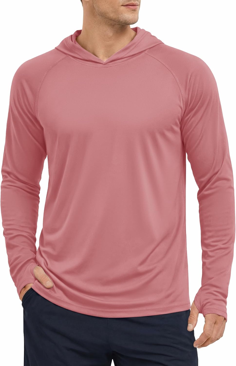 KEFITEVD Men's Sun Protection UPF 50+ Hoodie Shirts Long Sleeve Swimming Fishing Shirt SPF UV Quick Dry Rash Guards