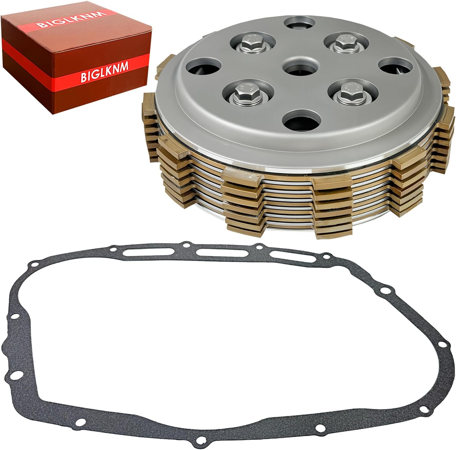 Clutch Kit & Center Clutch Inner Hub & Outer Pressure Plate & Gasket Kit Fit for Intruder 700 750 800 VS700GLP VS800GL VS750GLP Boulevard S50 VS800 for 21441-37400 21442-37401 21451-14A00