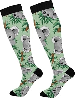 874 Crew Athletic Socks Koala Baby Repeat Calf Socks Casual Crew Socks Non Slip Dress Crew Socks For Running Travel Sports 40cm