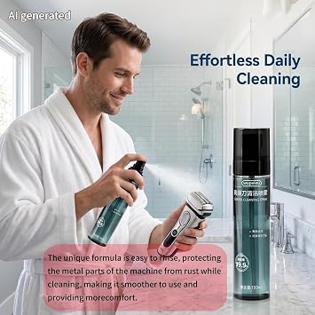 Razor Cleaning Liquid Compatible With Hitachi All Series Electric Shavers, Deep Cleaning, Removes Odors, (3.38 Fl Oz) 150ml(1 pcs)