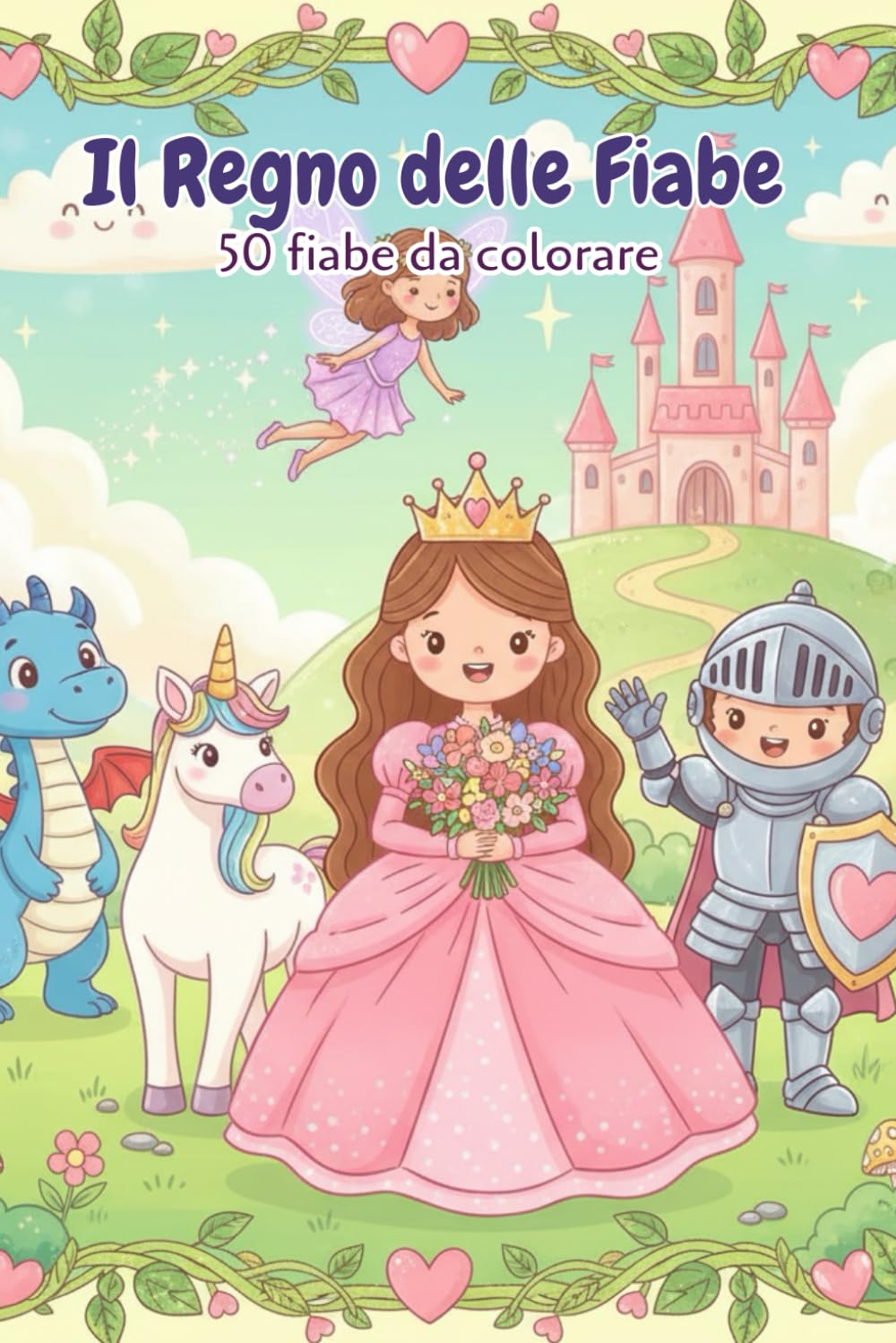 Il Regno delle Fiabe – 50 Disegni da Colorare per Bambini | Principesse, Draghi, Fate, Castelli e Creature Magiche: Con principesse, fate, castelli, ... – Disegni facili e adorabili dai 4 anni in su