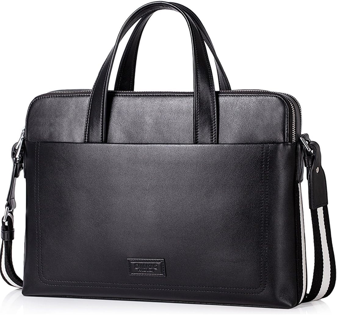 Sammons Unisex Genuine Leather Briefcase Bag Laptop handbag Tote For Men 190314